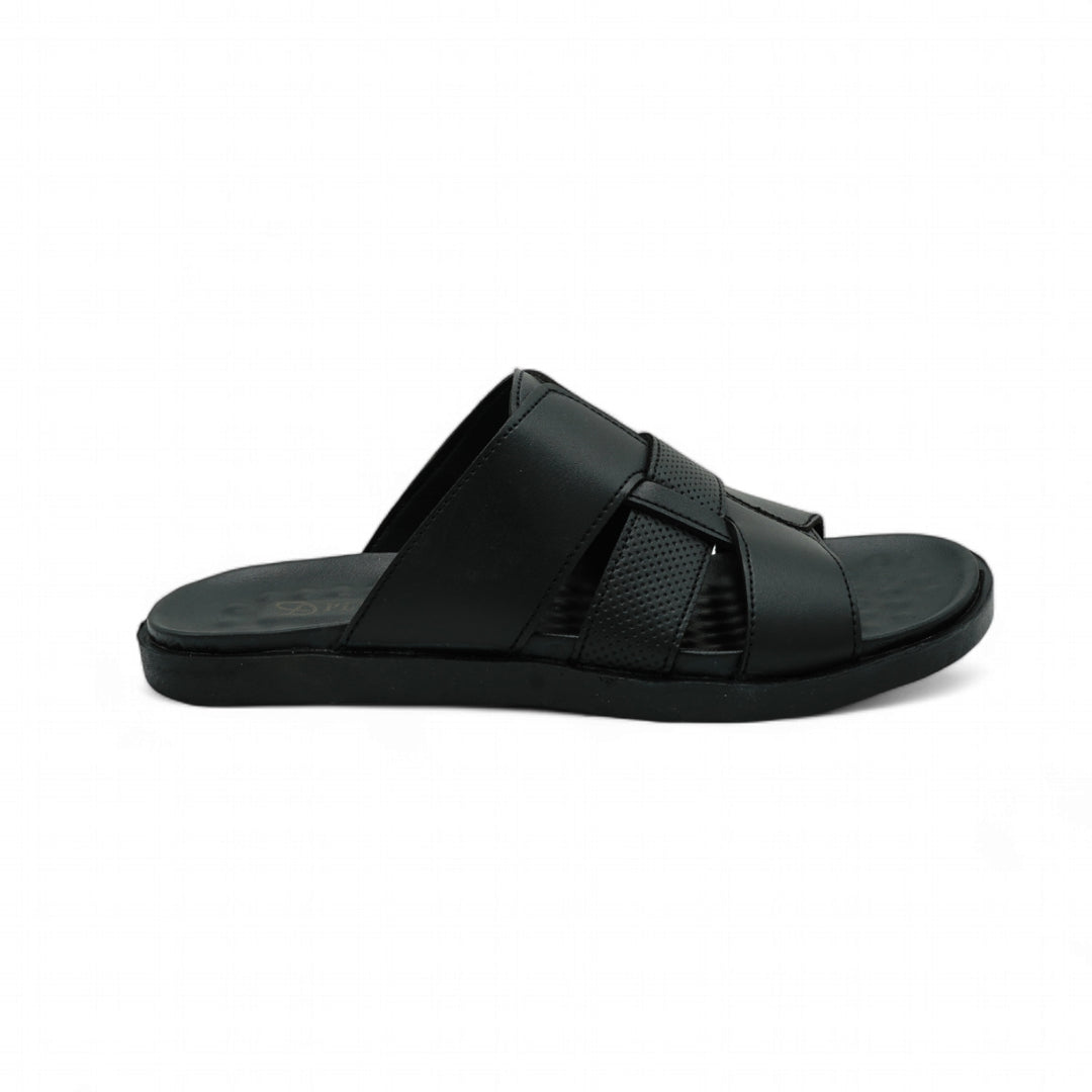 Men Black Chappal SV-011