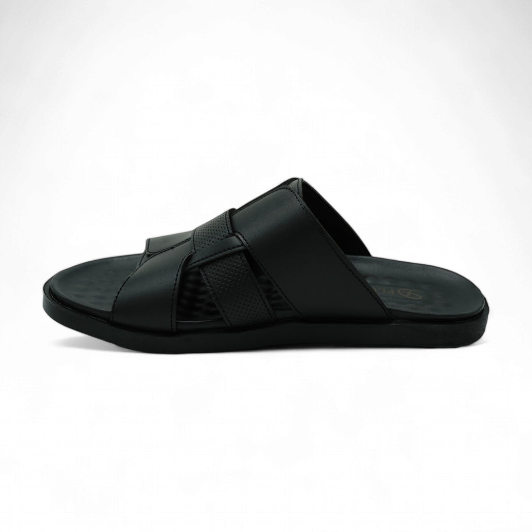 Men Black Chappal SV-011