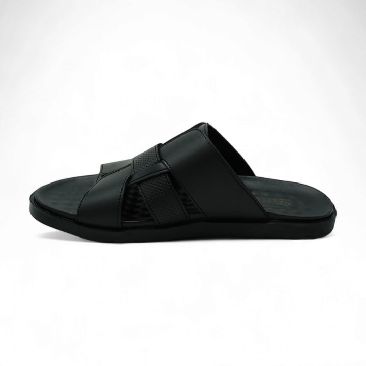 Men Black Chappal SV-011